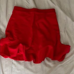BRIGHT RED FRILL SKIRT NWOT